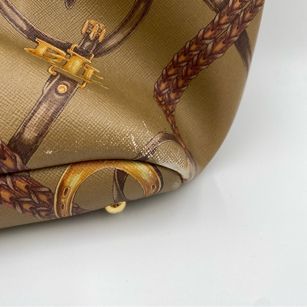Lauren Ralph Lauren Women’s Brown Saffiano Leather Halstead Equestrian Tote Bag - Picture 6 of 11